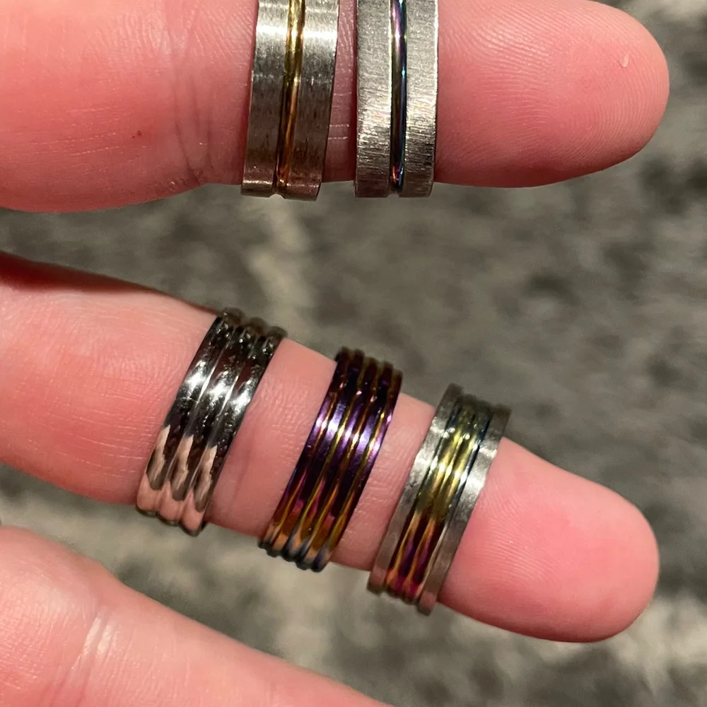 Men’s Fashion Rings Set of 5 Size 11